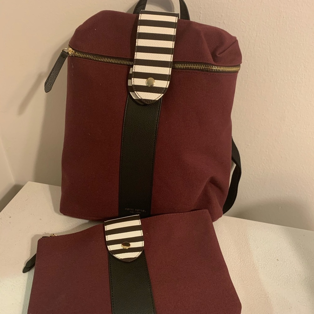 Henri Bendel  Backpack and pouch combo  🌟